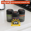 Ongrok Child Resistant Glass Storage Jar 180ml - 3 Pack - Insomnia Smoke