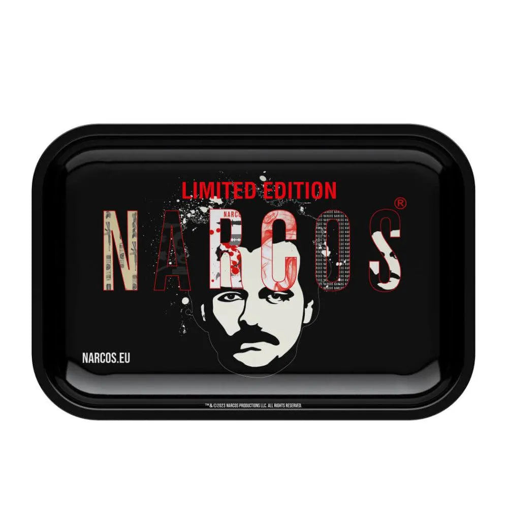 Narcos Metal Rolling Tray Black - Insomnia Smoke