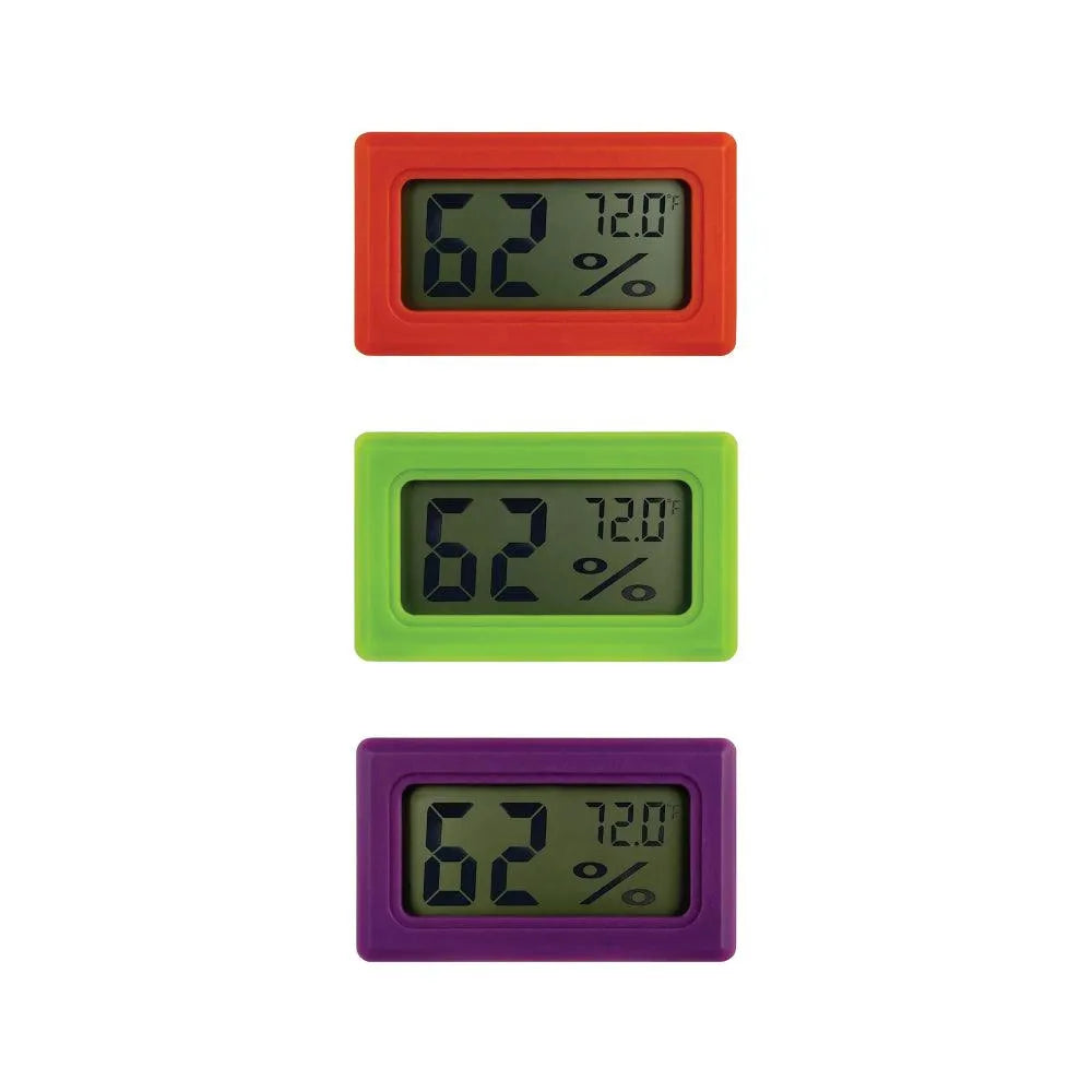 Ongrok Color-coded 6-Pack Digital Hygrometers - Insomnia Smoke