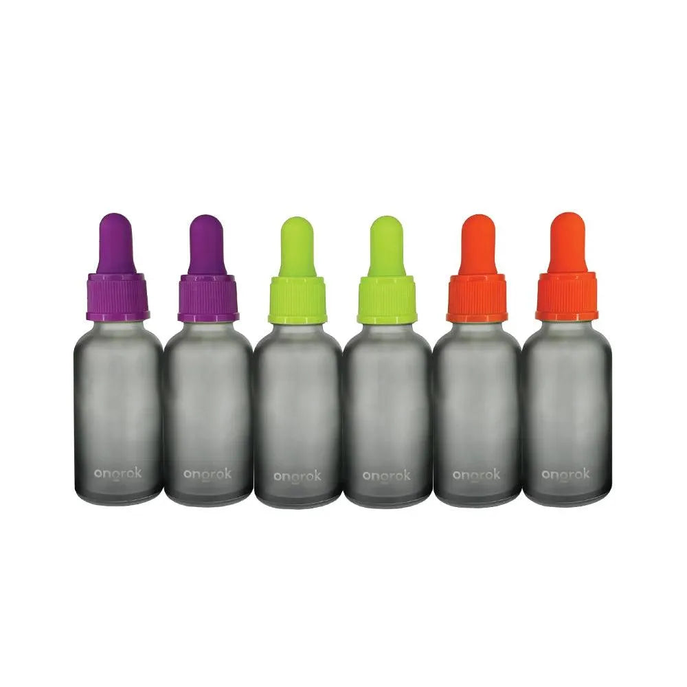 Ongrok Glass Dropper Jars, 6 pack - Insomnia Smoke