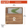 Ongrok Premium Natural Acacia Wood Tray - Insomnia Smoke