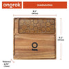 Ongrok Premium Natural Acacia Wood Tray - Insomnia Smoke