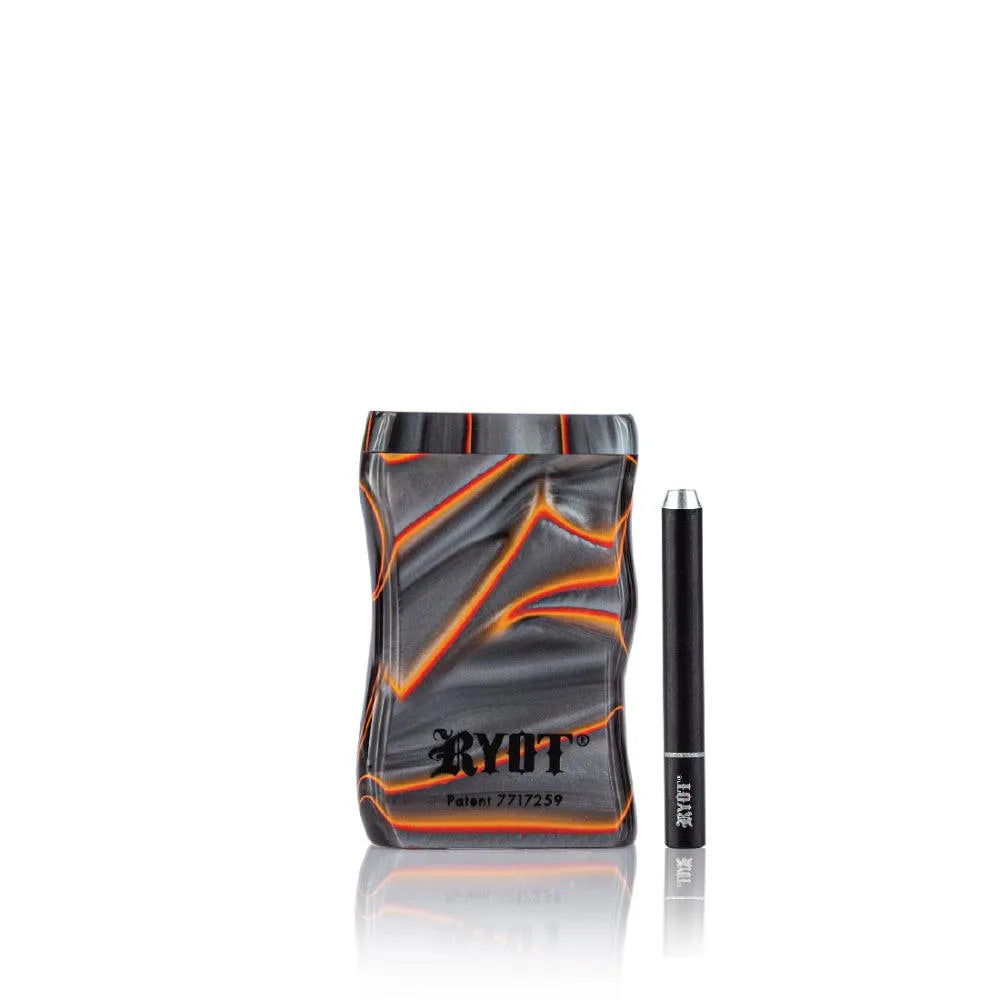 RYOT Acrylic Magnetic Short Dugout with Anodized One Hitter - Insomnia Smoke