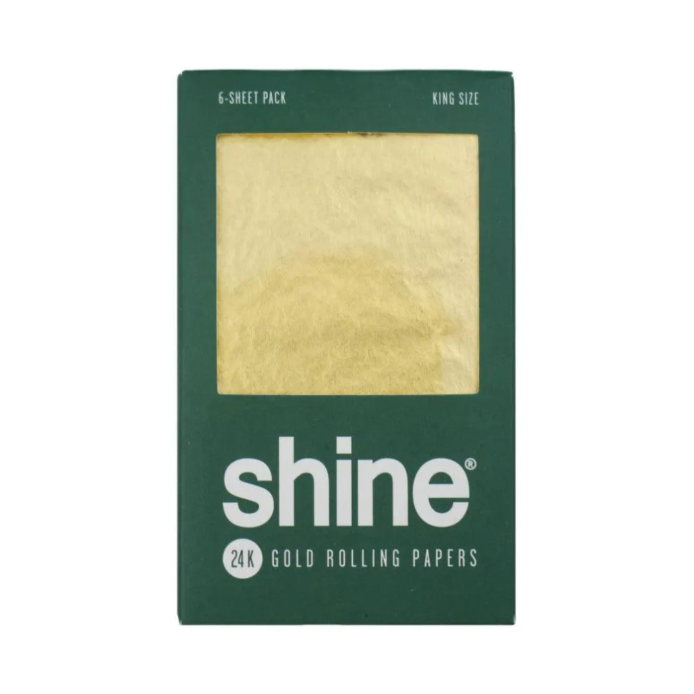 Shine 24k Gold Rolling Papers King Size 6-Sheet Pack - Insomnia Smoke