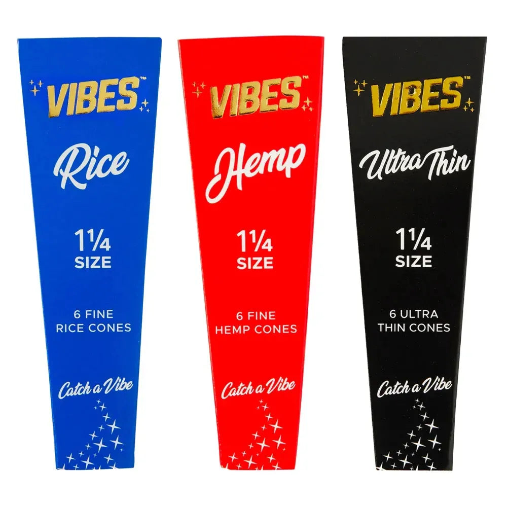 VIBES Coffin Regular Size Cones 1 1/4 - Insomnia Smoke