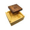 BRNT Designs Briq Concrete Ashtray with Walnut Wood Lid - Insomnia Smoke