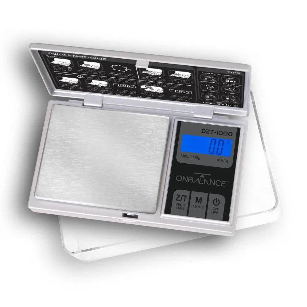 On Balance DZT-1000-SL Large Tray MiniScale (1000 x 0.1g) - Insomnia Smoke