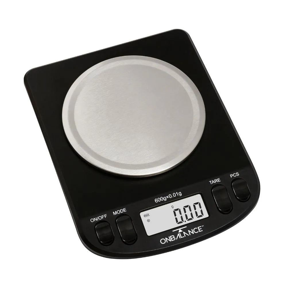 On Balance IS-600-BK Intrepid Series Compact Bench Scale (600 x 0.01g) - Insomnia Smoke