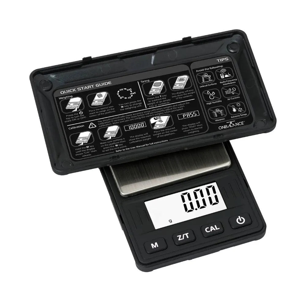 On Balance RT-100-BK Riot Digital Mini Scale (100g x 0.01g) - Insomnia Smoke