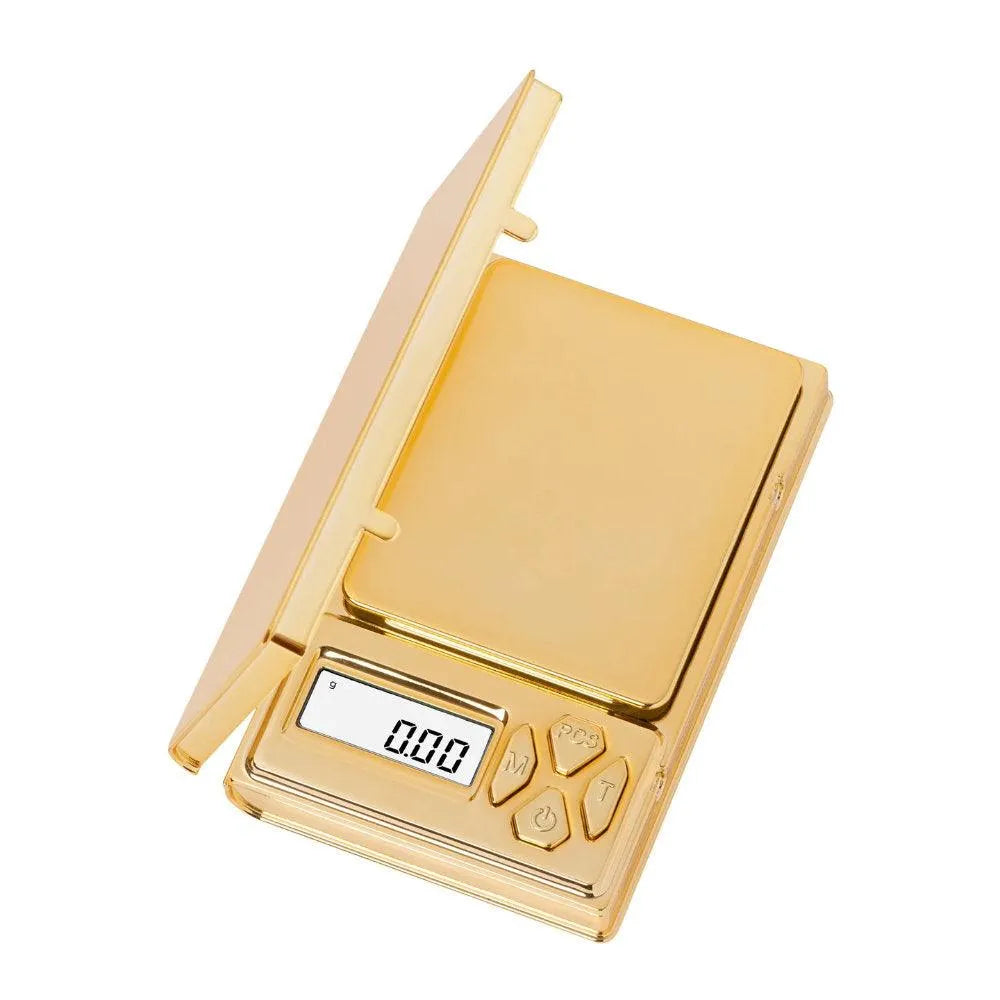 On Balance SH-100-GO Chrome Gold On Balance Shine Digital Mini Scale (100g x 0.01g) - Insomnia Smoke