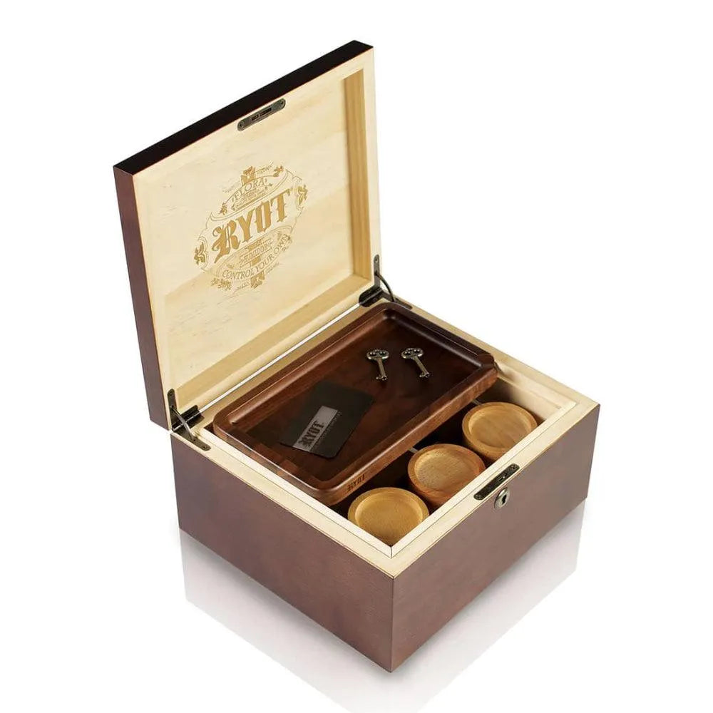 RYOT LOCK-R Wood Storage Box (11x10) - Insomnia Smoke
