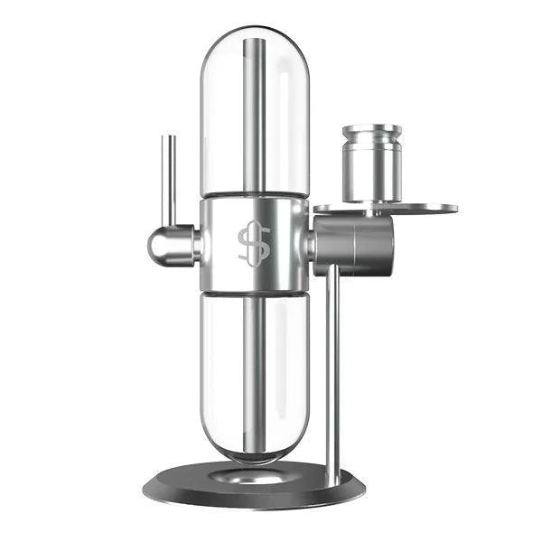 Stündenglass Gravity Bong Infuser Hookah Polished Silver - Insomnia Smoke