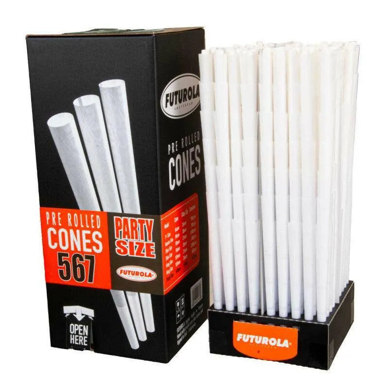 Futurola Party Size Cones 140Mm 26Mm Tip 567 Pcs - Insomnia Smoke