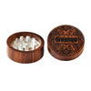 Greengo Wooden Metal Grinder 50mm 2 Parts - Insomnia Smoke