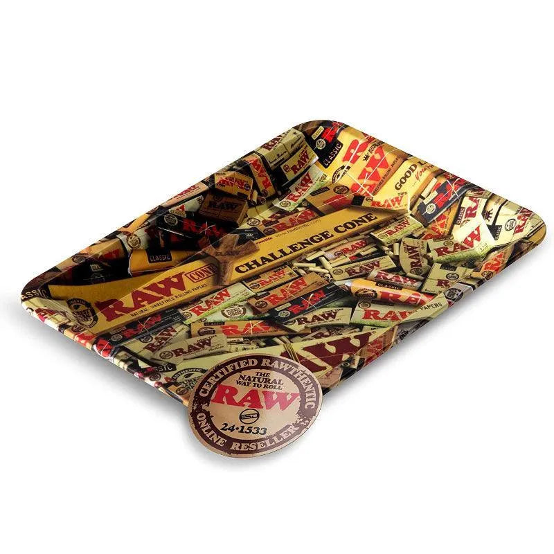 Raw Mix Metal Rolling Tray Large - Insomnia Smoke