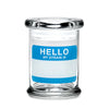 420 Science Pop Top Glass Jar Hello Write & Erase - Insomnia Smoke