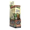 A retail display box of Blazy Susa' King Size Tea Leaf Cones, featuring illustrated packets of natural tobacco-free tea leaf cones with daisy and leaf graphics on a white background.