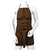 Diablo Picante Muscular Apron With 3D Penis in Brown Tone