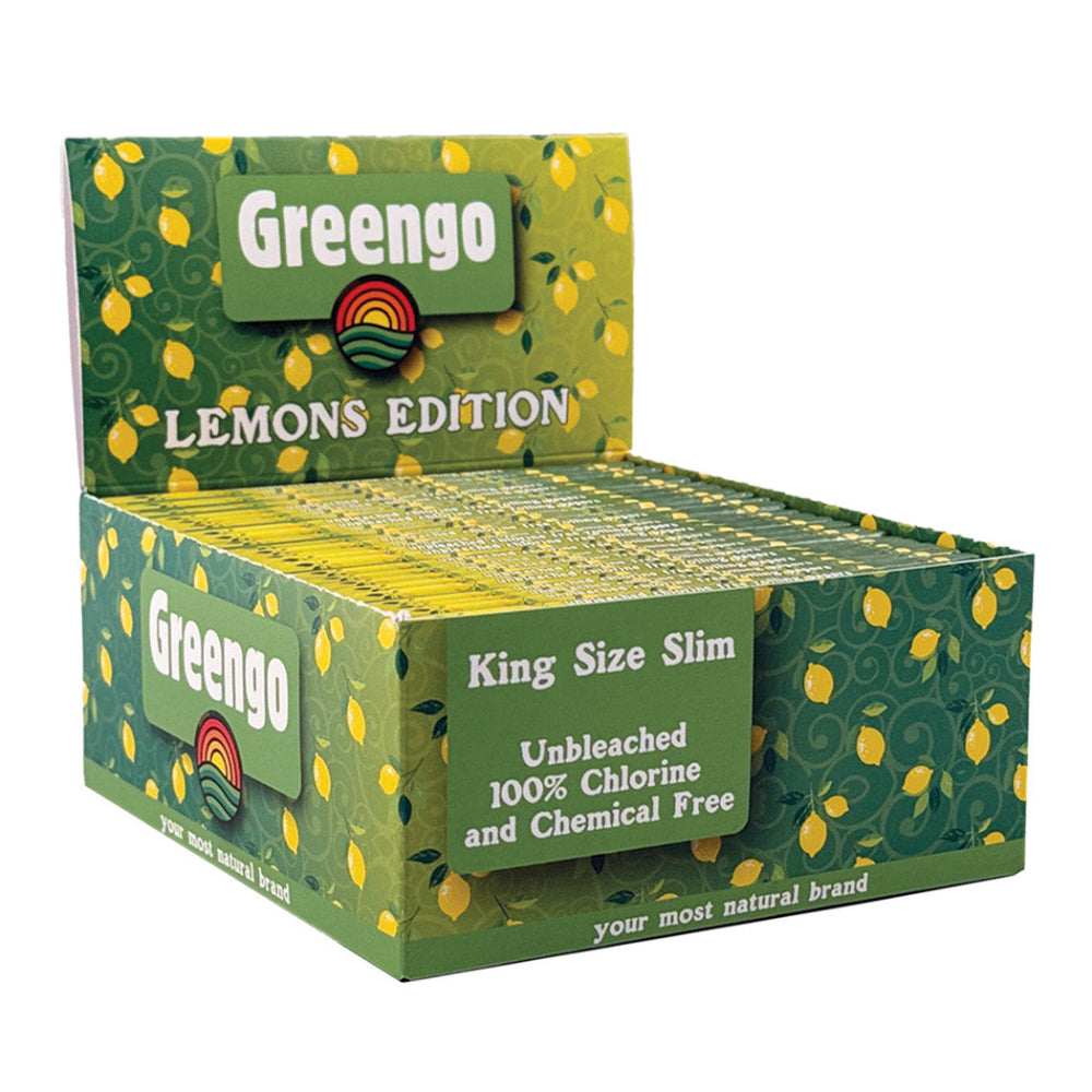 Greengo Lemon Edition Unbleached King Size Slim Rolling Papers