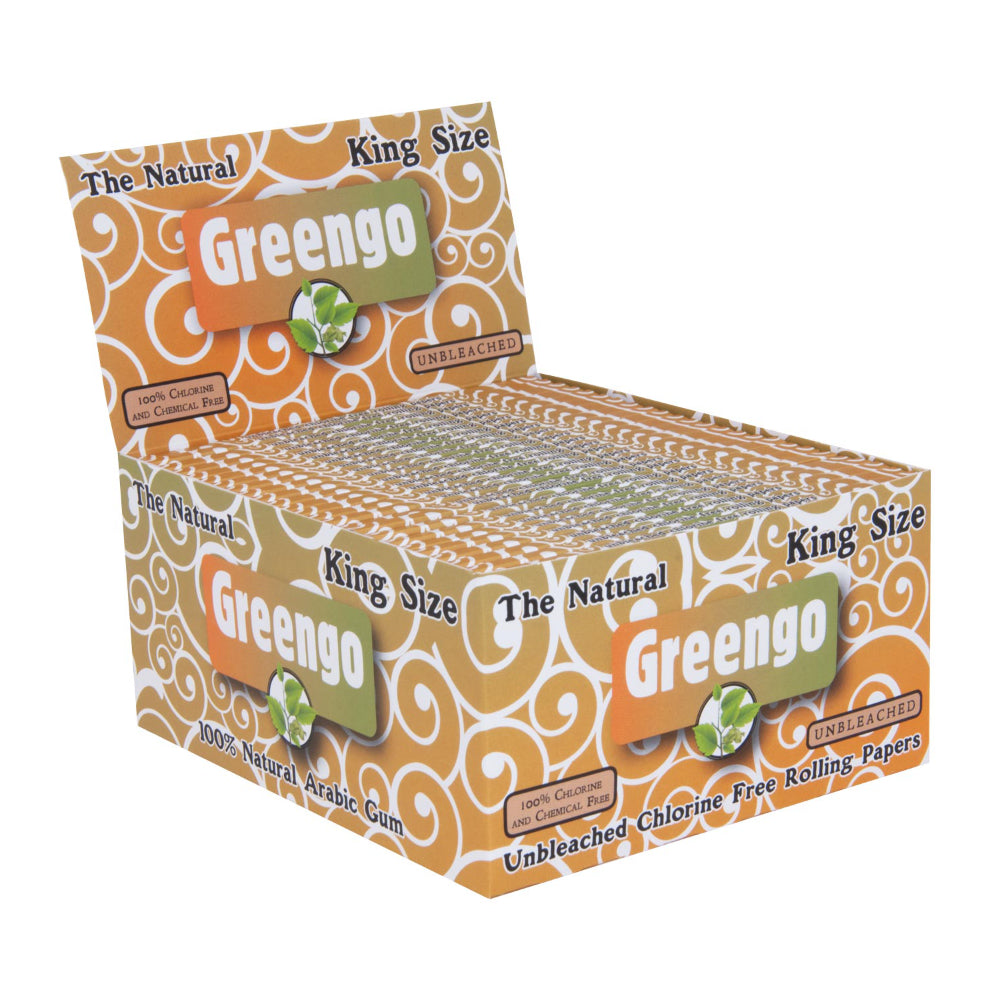 Greengo Unbleached King Size Slim Regular Rolling Papers