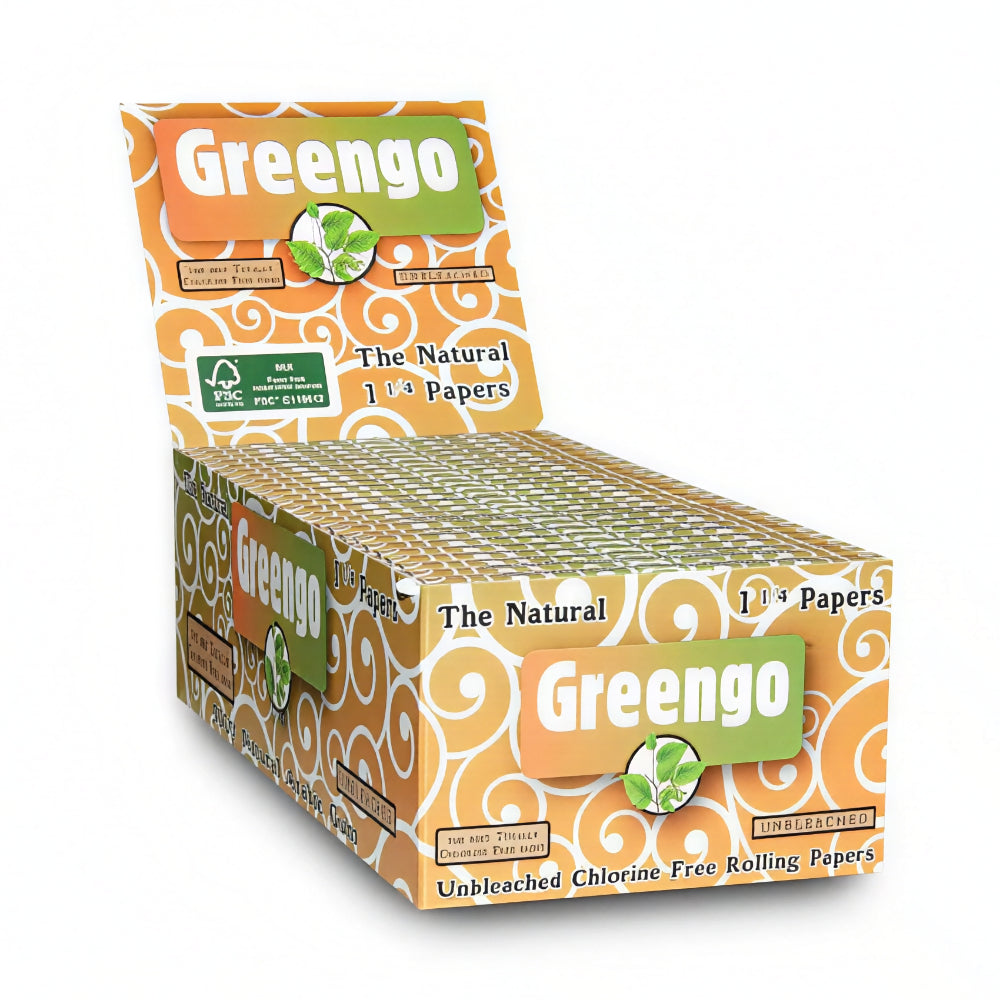 Greengo Unbleached Regular Size 1 1/4 Rolling Papers