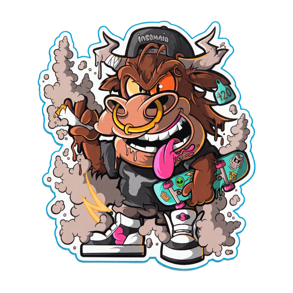 Insomnia Smoke Mascot Graffiti Sticker