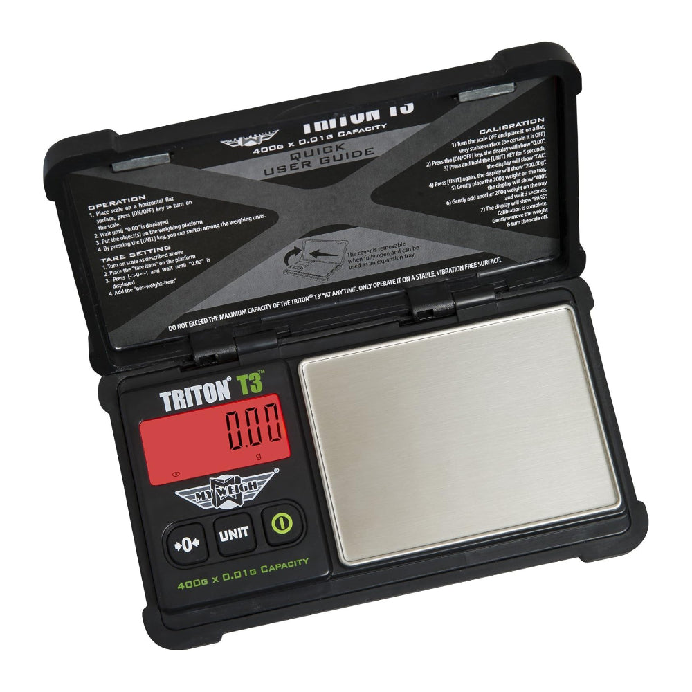 My Weight Triton T3 Digital Pocket Scale (400g x .01g) - Insomnia Smoke