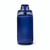 Blue textured shaker bottle on a white background