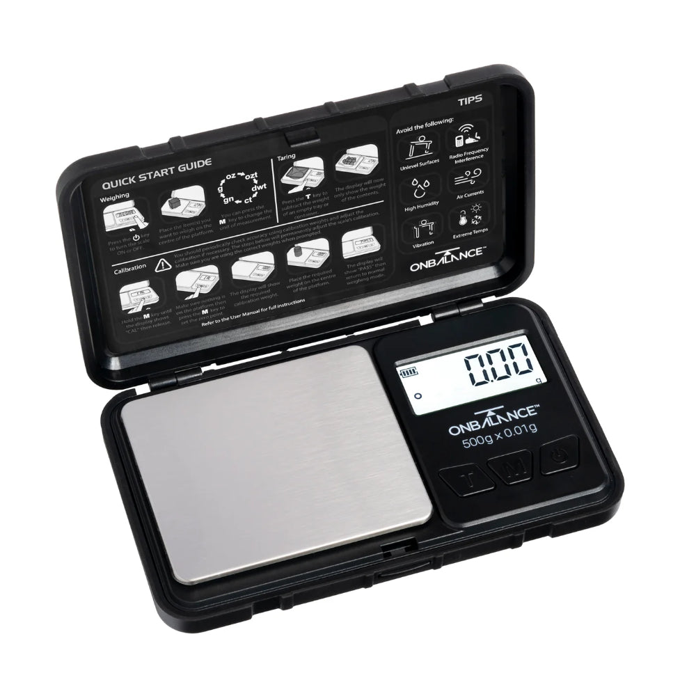 On Balance RO-500-BK Robust Pocket Scale (500g x 0.01g)