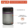Ongrok 500ml Child Resistant Jars, 2 pack - Insomnia Smoke