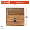 Ongrok Premium Natural Acacia Wood Tray 9.5" x 9.5" - Insomnia Smoke