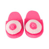 Pink Plush Boob Slippers