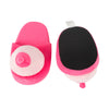 Pink Plush Boob Slippers