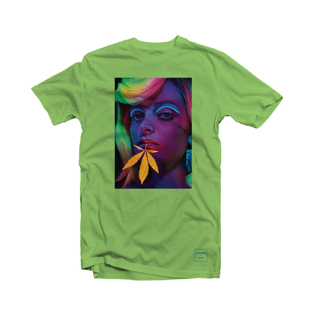Playboy by RYOT Leaf T-Shirt Lime Green