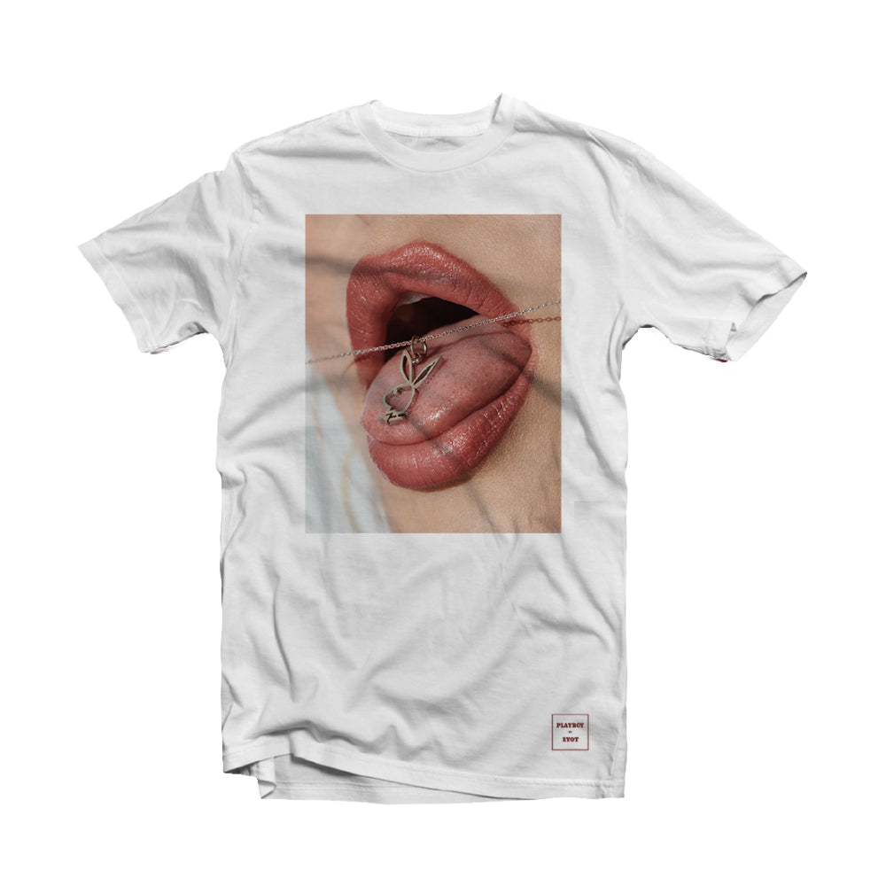 Playboy by RYOT White Mouth T-Shirt