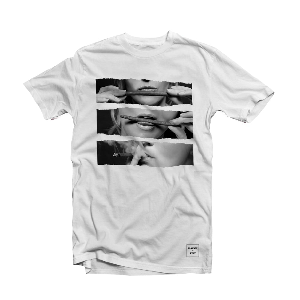 Playboy by RYOT White Roller Girl T-Shirt