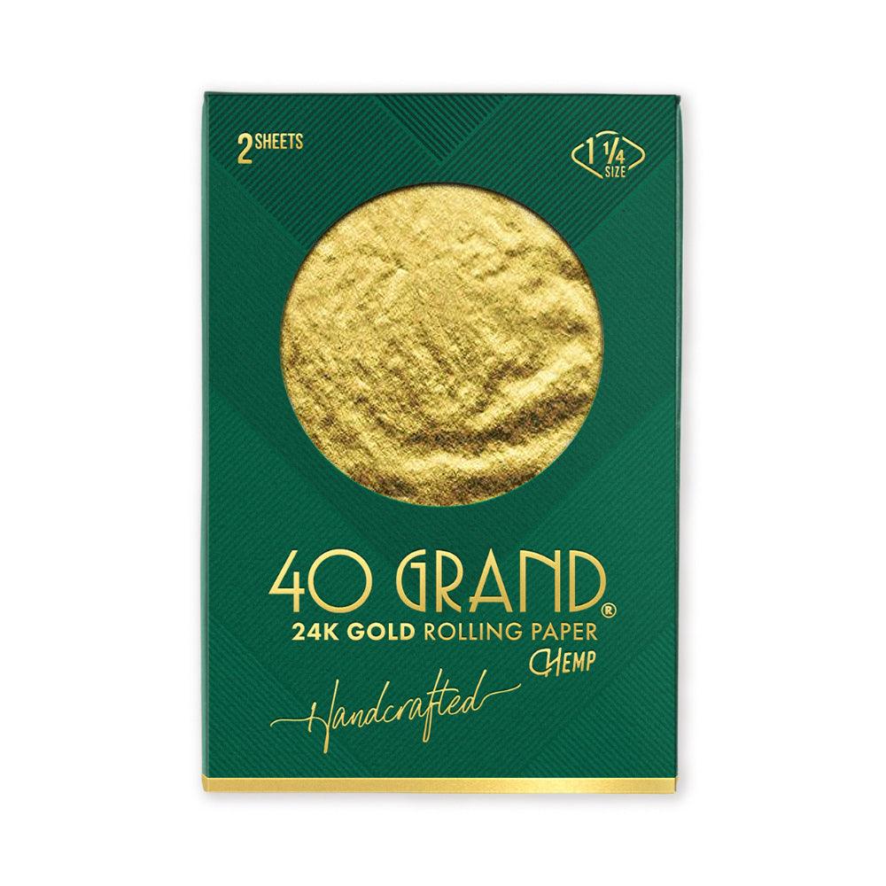 Beamer 40 Grand 1 1/4 Size 24 Karat Gold Organic Rolling Paper - Insomnia Smoke