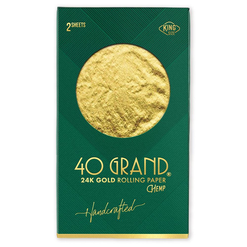 Beamer 40 Grand King Size 24 Karat Gold Organic Rolling Paper - Insomnia Smoke