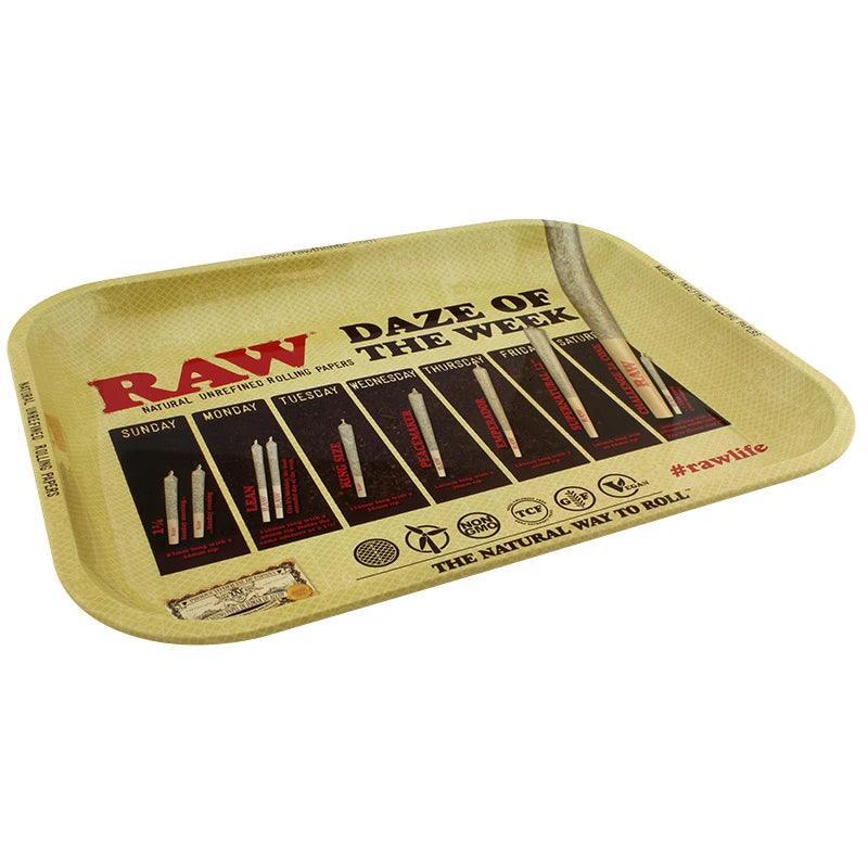 Raw Daze Large Metal Rolling Tray - Insomnia Smoke